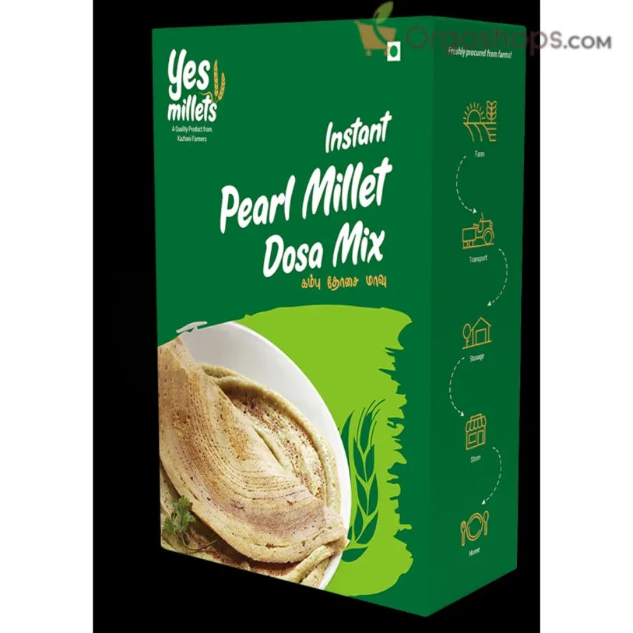Instant Pearl Millet Dosa Mix / Kambu Dosa Mavu / Kambu Mavu - 500g*2 (Yes Millet) - Orgoshops