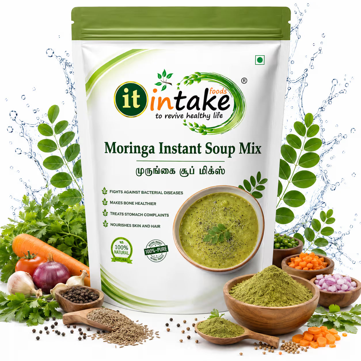 Intake Moringa Instant Soup Mix - 200 g