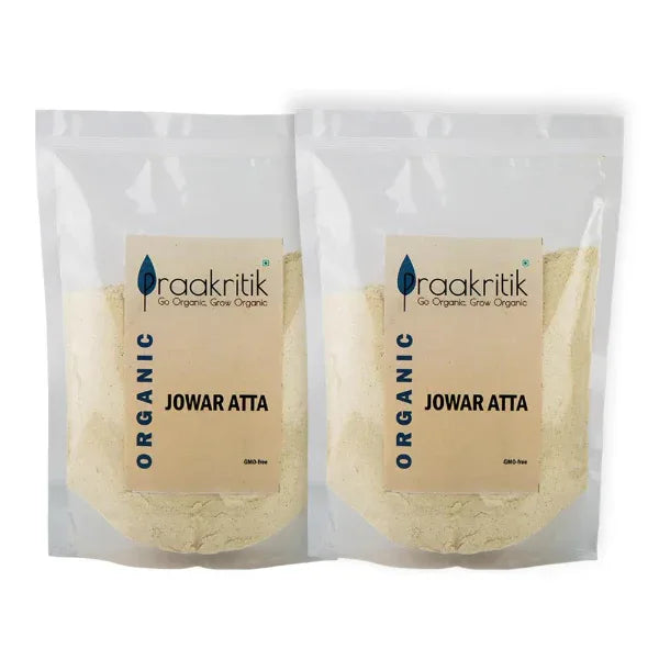 Praakritik Organic Jowar Atta-1kg - Orgoshops