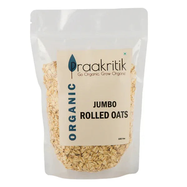 Prakritik Organic Jumbo Rolled Oats-500g - Orgoshops