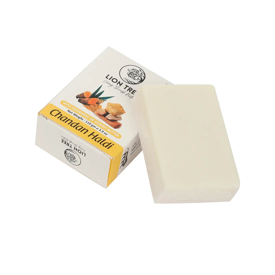 Lion Tree Handmade Chandan Haldi Soap With Goodness Of Kokum Butter 110gm - Orgoshops