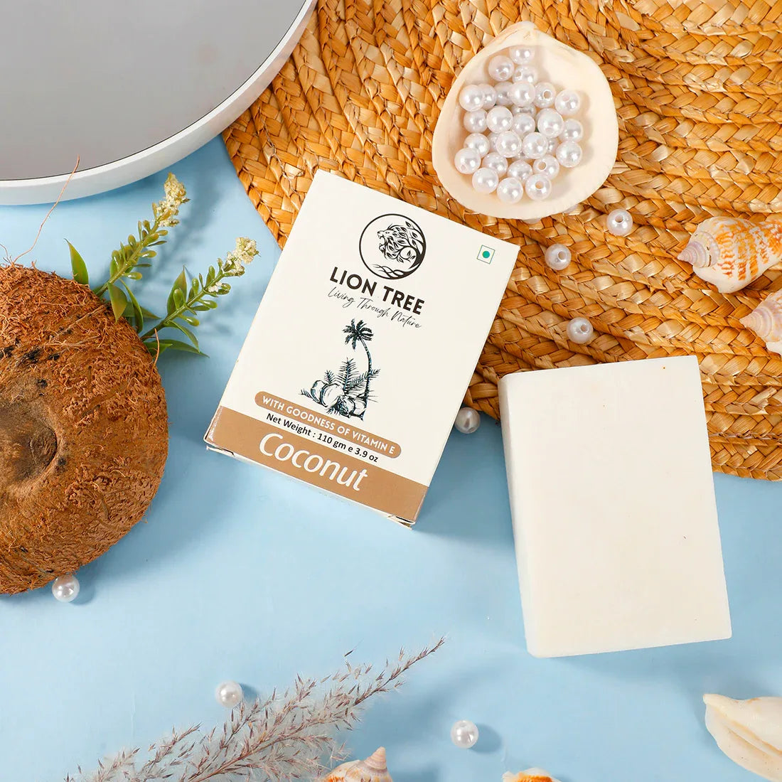 Lion Tree Handmade Coconut Soap With Goodness Of Vitamin E 110gm - Orgoshops