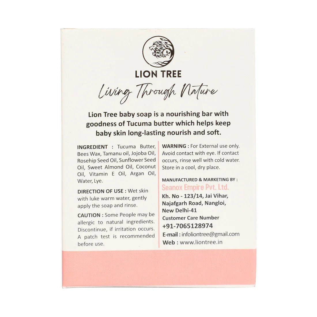 Lion Tree Handmade Baby Soap With Goodness Of Tucuma Butter 110gm - Orgoshops
