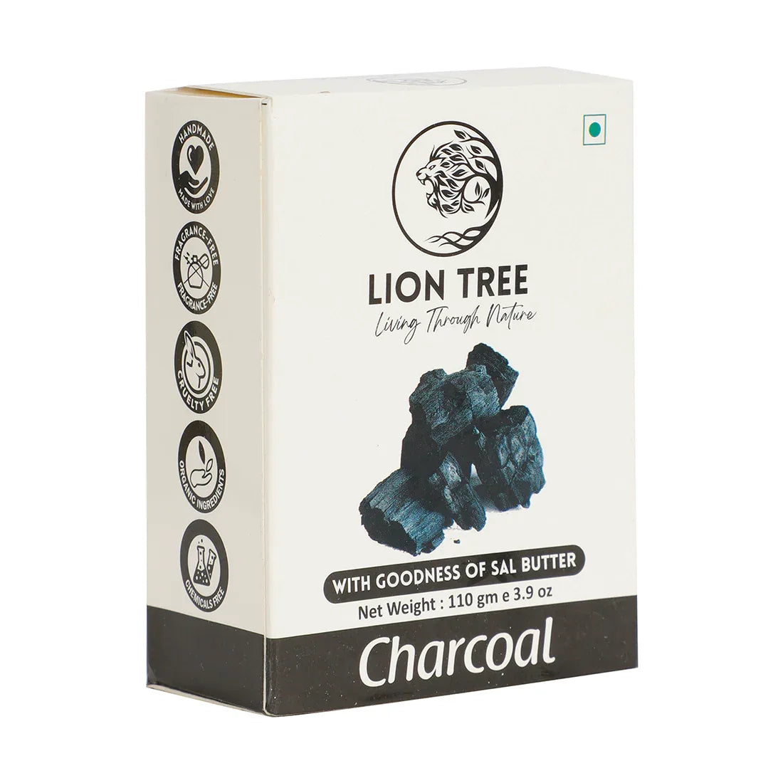 Lion Tree Handmade Charcoal Soap With Goodness Of Sal Butter 110gm - Orgoshops