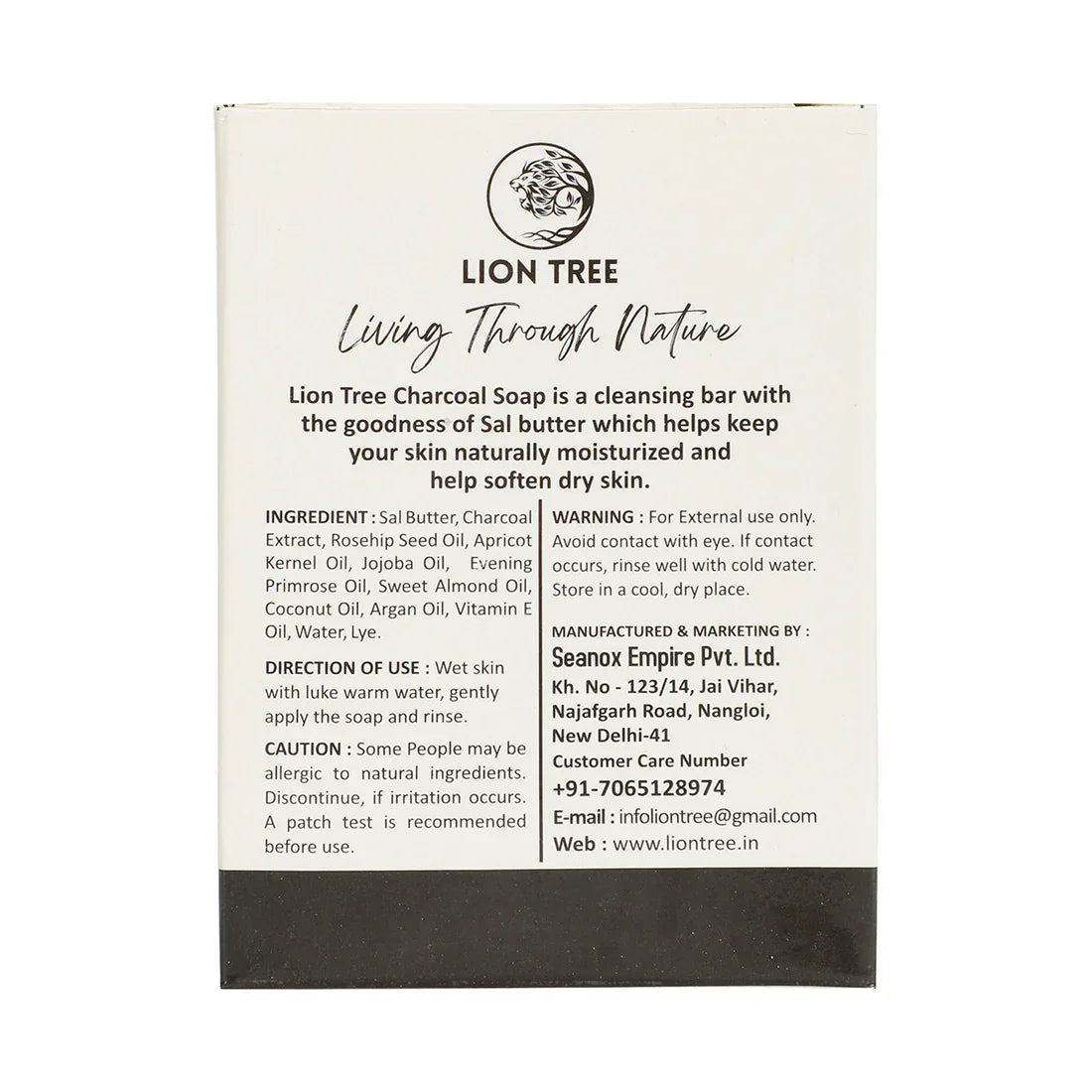 Lion Tree Handmade Charcoal Soap With Goodness Of Sal Butter 110gm - Orgoshops