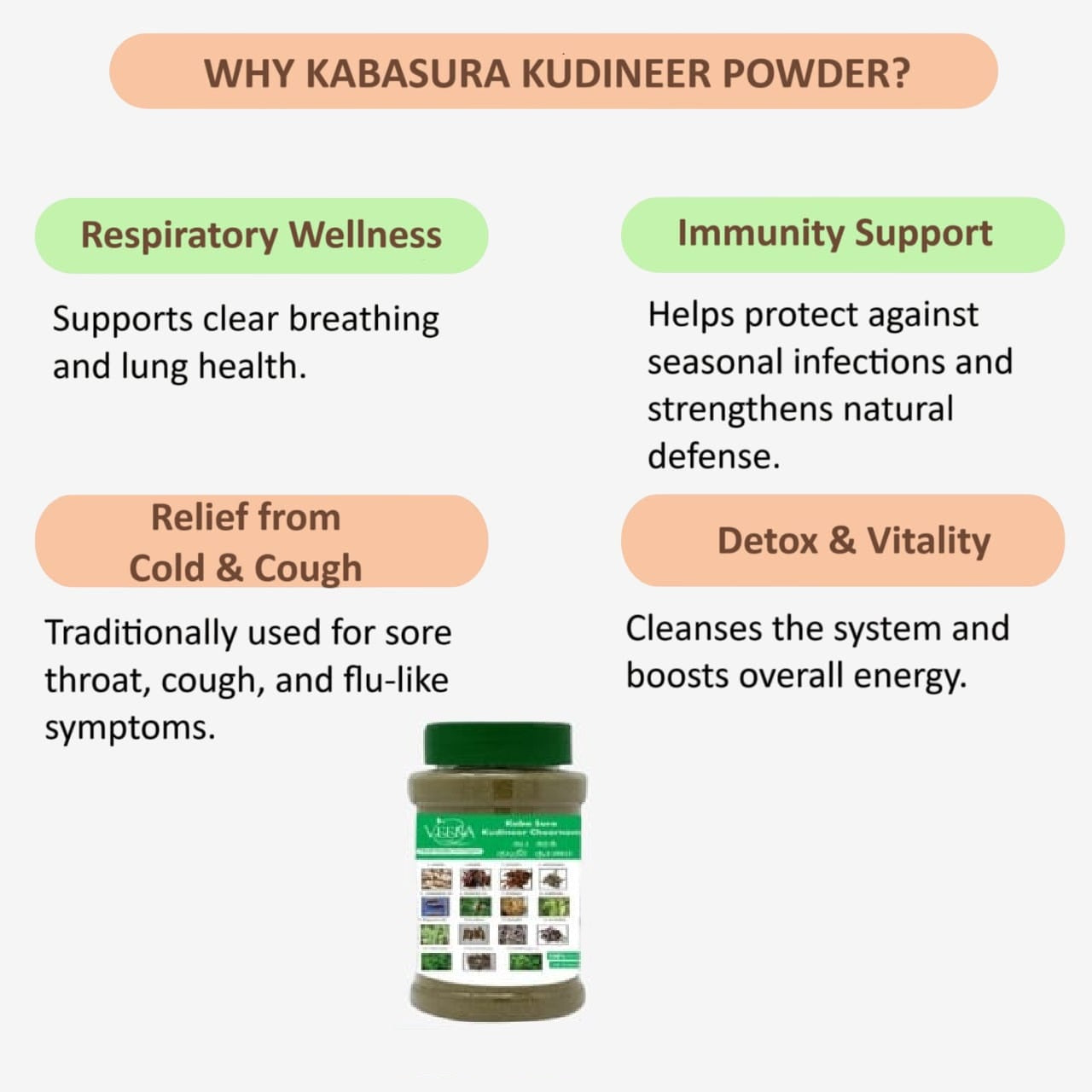 Veena Kaba Sura Kudineer Choornam - 60g ( Pack of 3 )