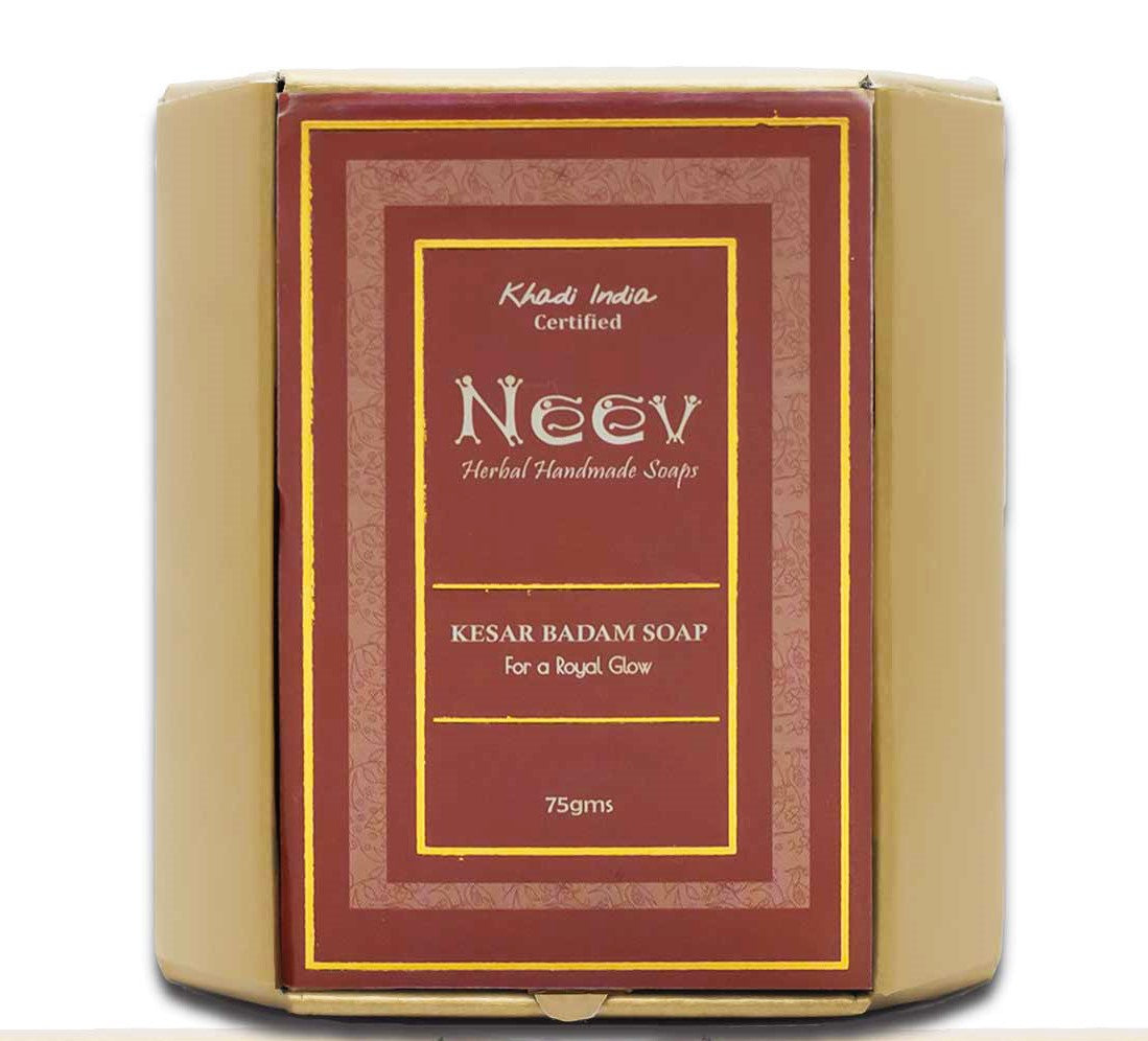 Kesar Badam Soap For A Royal Glow - 75g ( Set Of 3 )