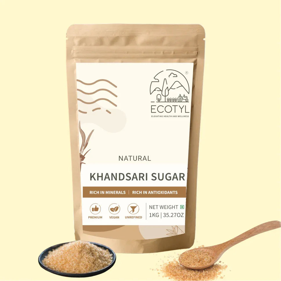 Ecotyl Khandsari Sugar | Unrefined Natural Sweetener | Rich in Minerals - 1kg - Orgoshops