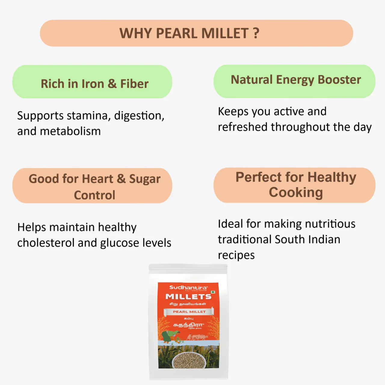 Sudhantira Pearl Millet - 1kg - Orgoshops