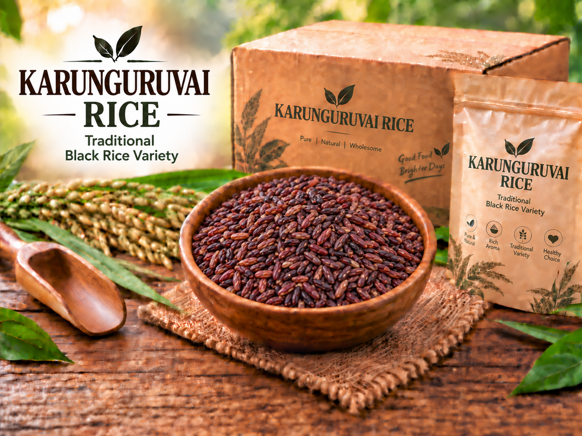 Karunguruvai Rice Traditional Black Rice Variety.png
