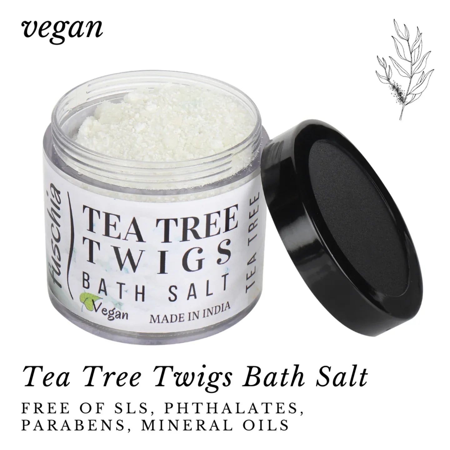 Fuschia Tea Tree Twigs Bath Salt - 100g - Orgoshops