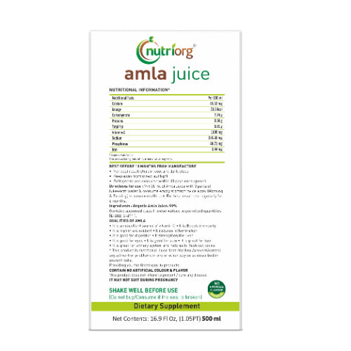 Nutriorg Amla Juice - 250 ml ( Pack of 2)