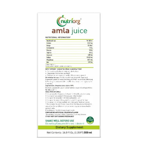 Nutriorg Amla Juice - 250 ml ( Pack of 2) - Orgoshops
