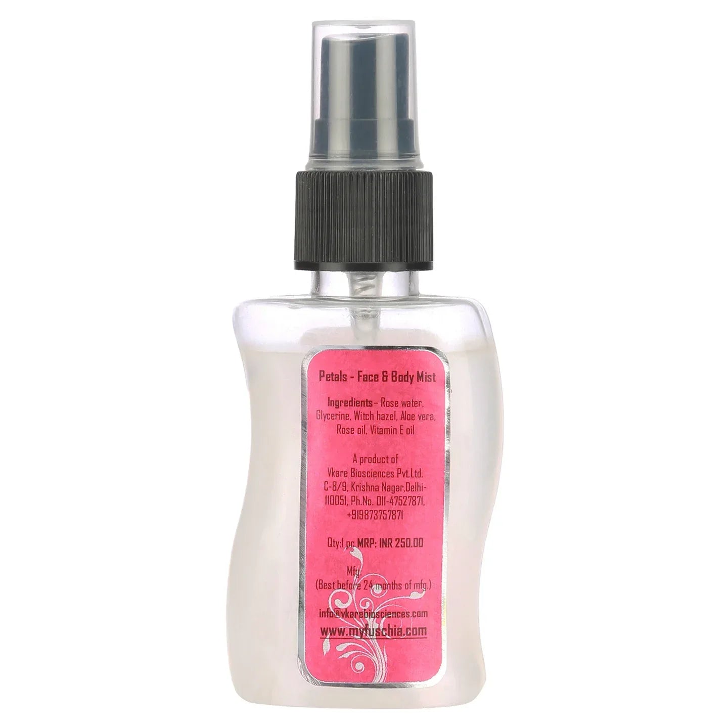Fuschia Petals Rose Face & Body Mist - 50ml - Orgoshops