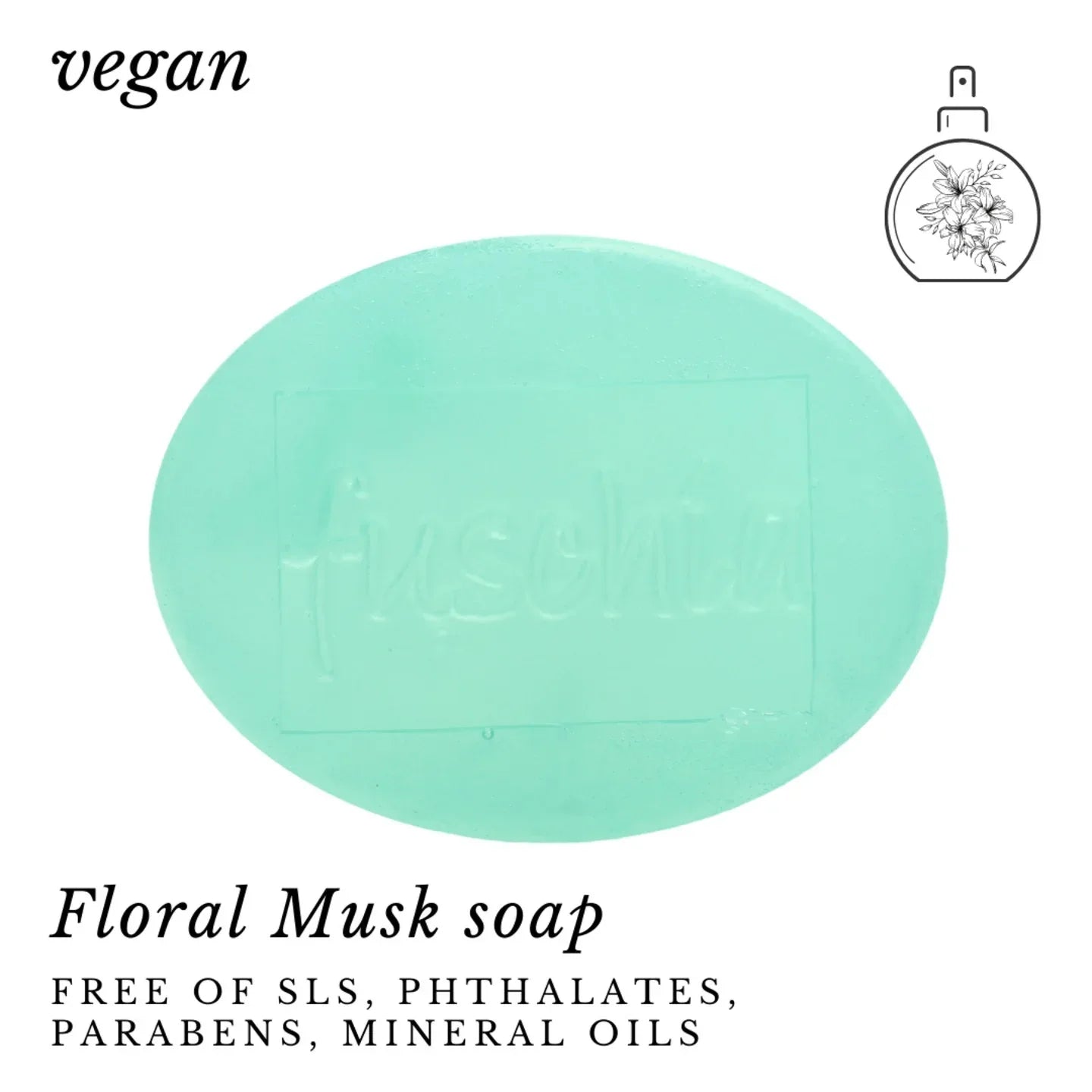 Fuschia - Floral Musk Natural Handmade Glycerine Soap - 100g - Orgoshops