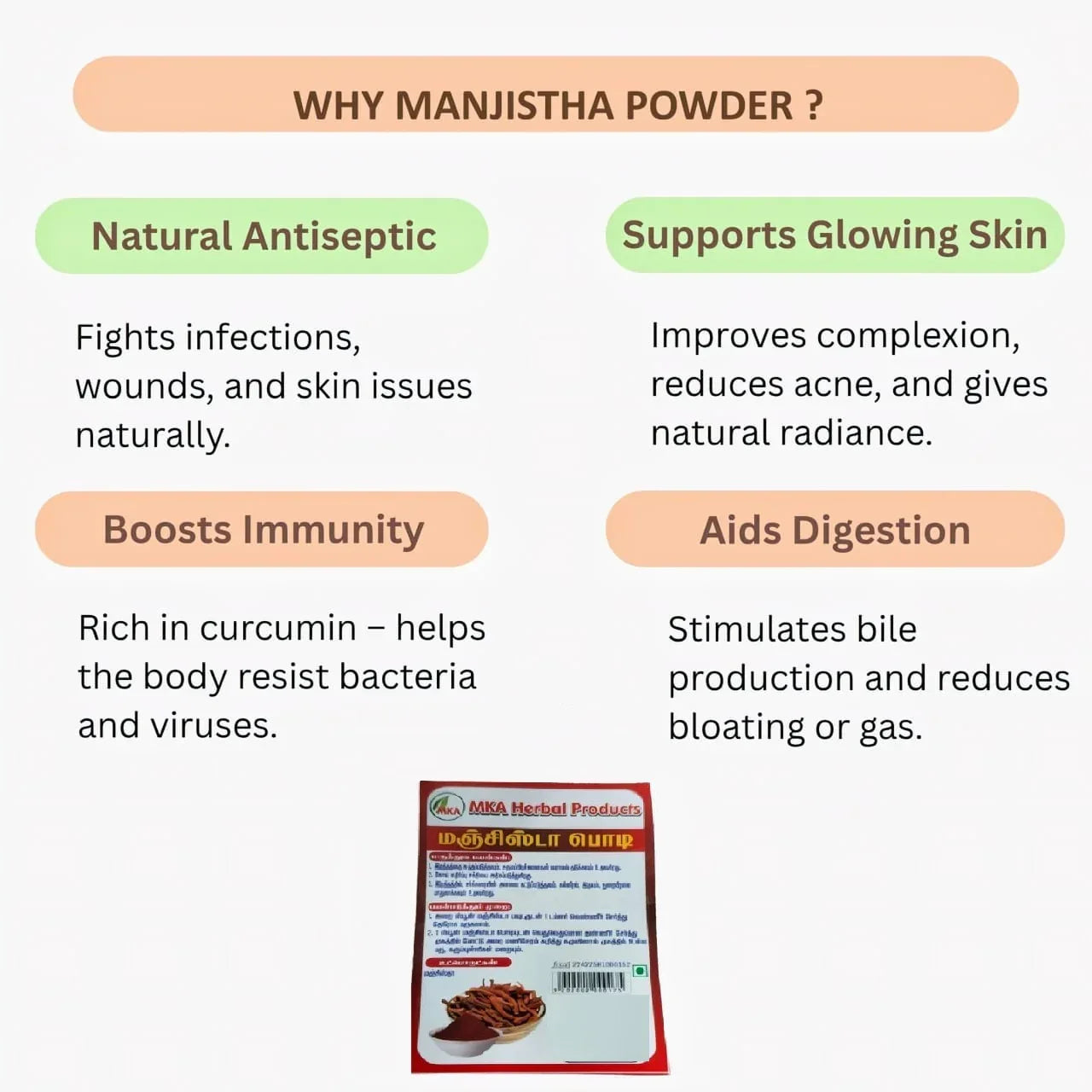 MKA Herbal Manjistha Podi - 40 g (Pack of 2) - Orgoshops