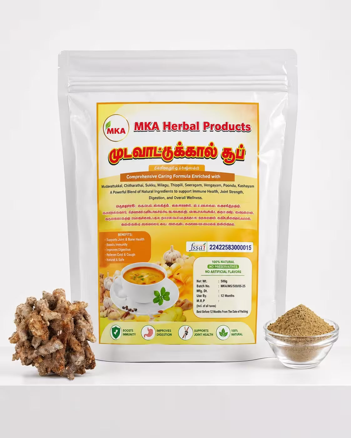 Buy MKA Herbal Mudavattukal Kilangu Soup Powder 100g in India