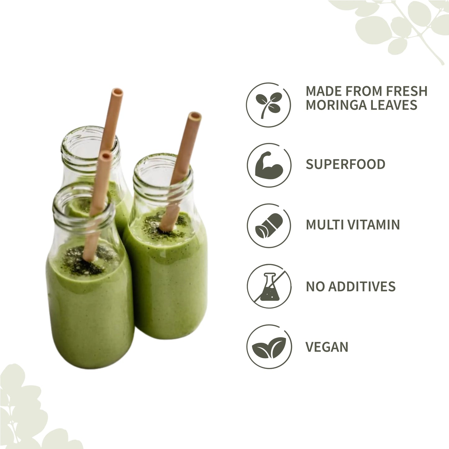 Ecotyl Moringa Leaf Powder | Natural Multi-Vitamin | Good for Hair & Skin - 150g - Orgoshops