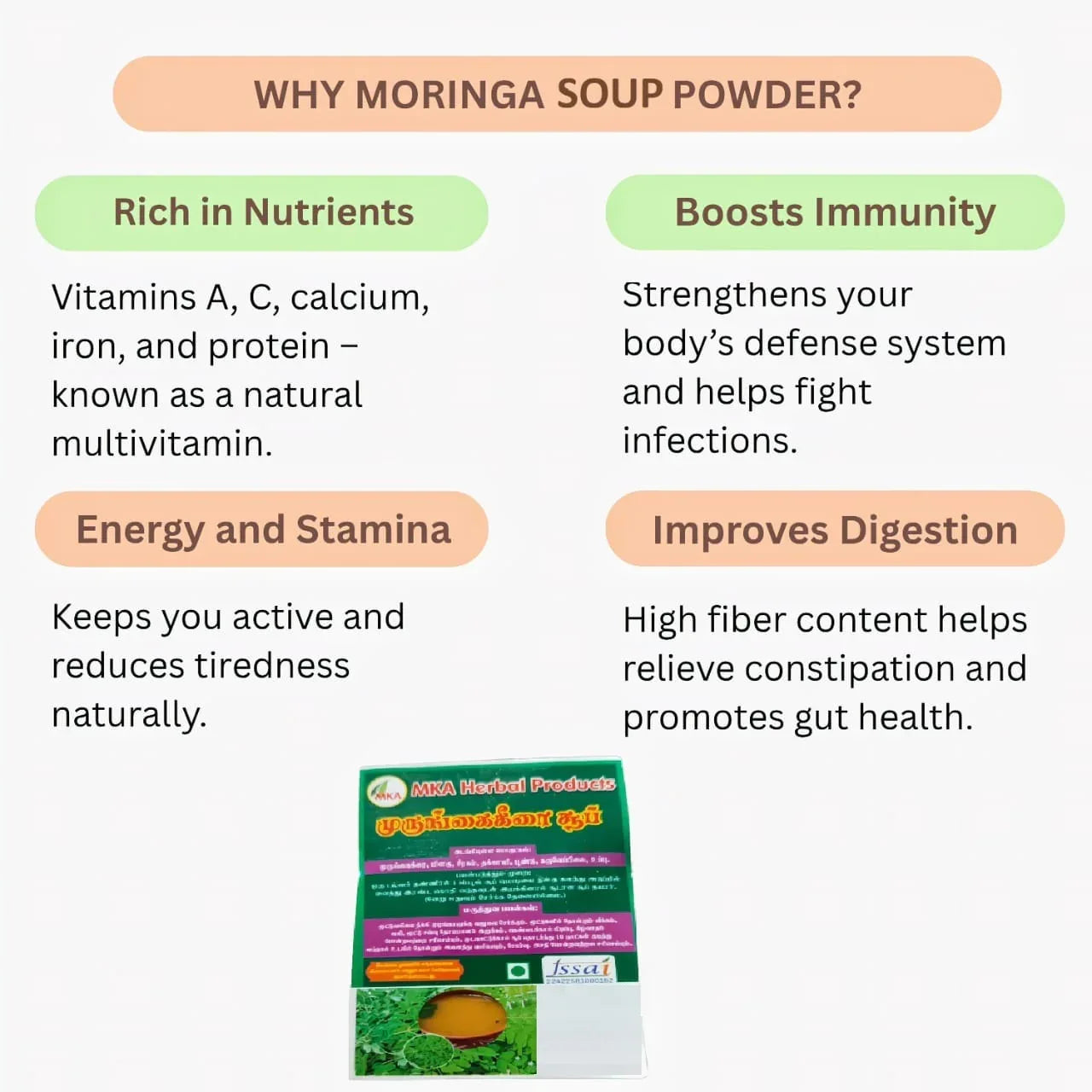 MKA Herbal Murungai Keerai Soup - 100 g - Orgoshops