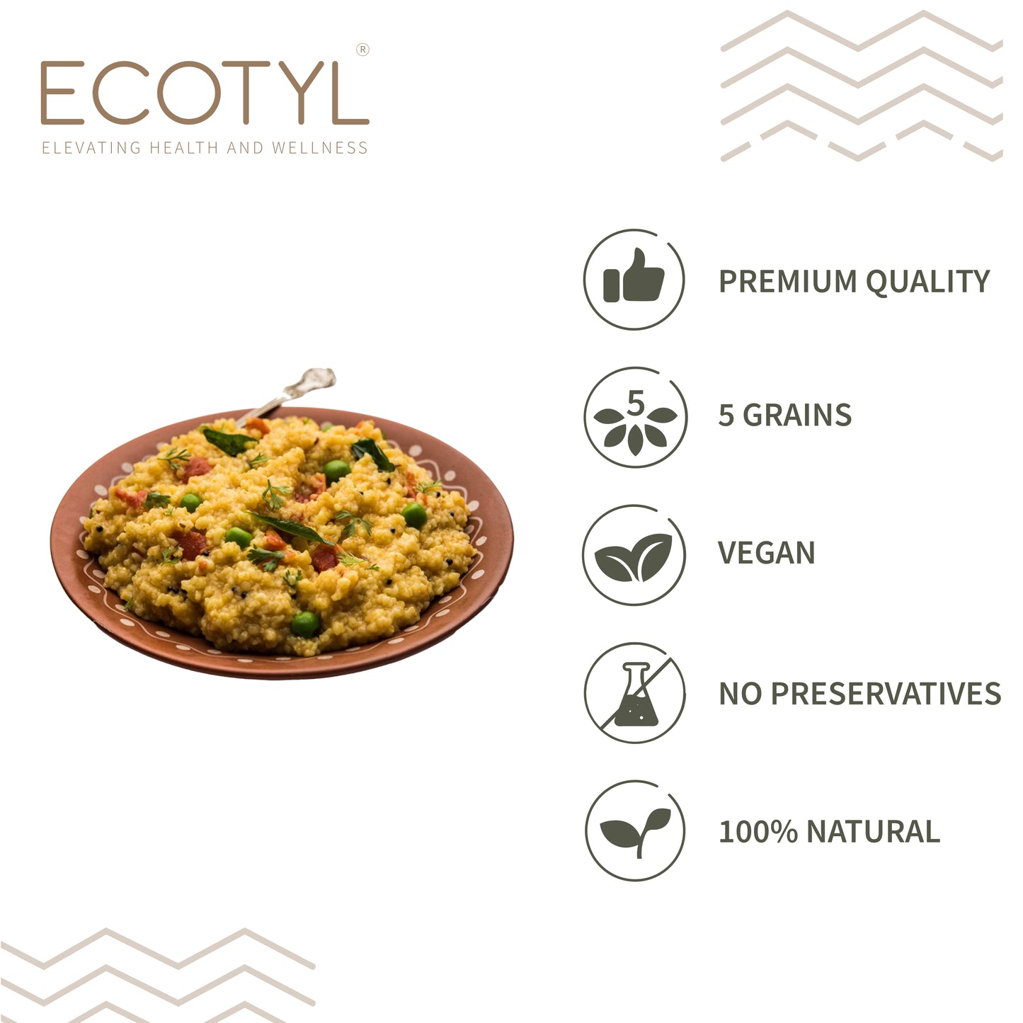 Ecotyl Multigrain Dalia | 5 Super Grains | Porridge | Easy to Make - 500g