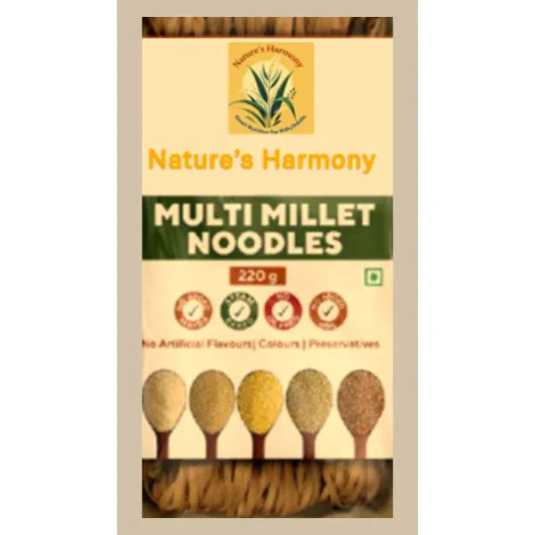 Nature's Harmony : Multi Millet Noodles - 220 Grams - Orgoshops