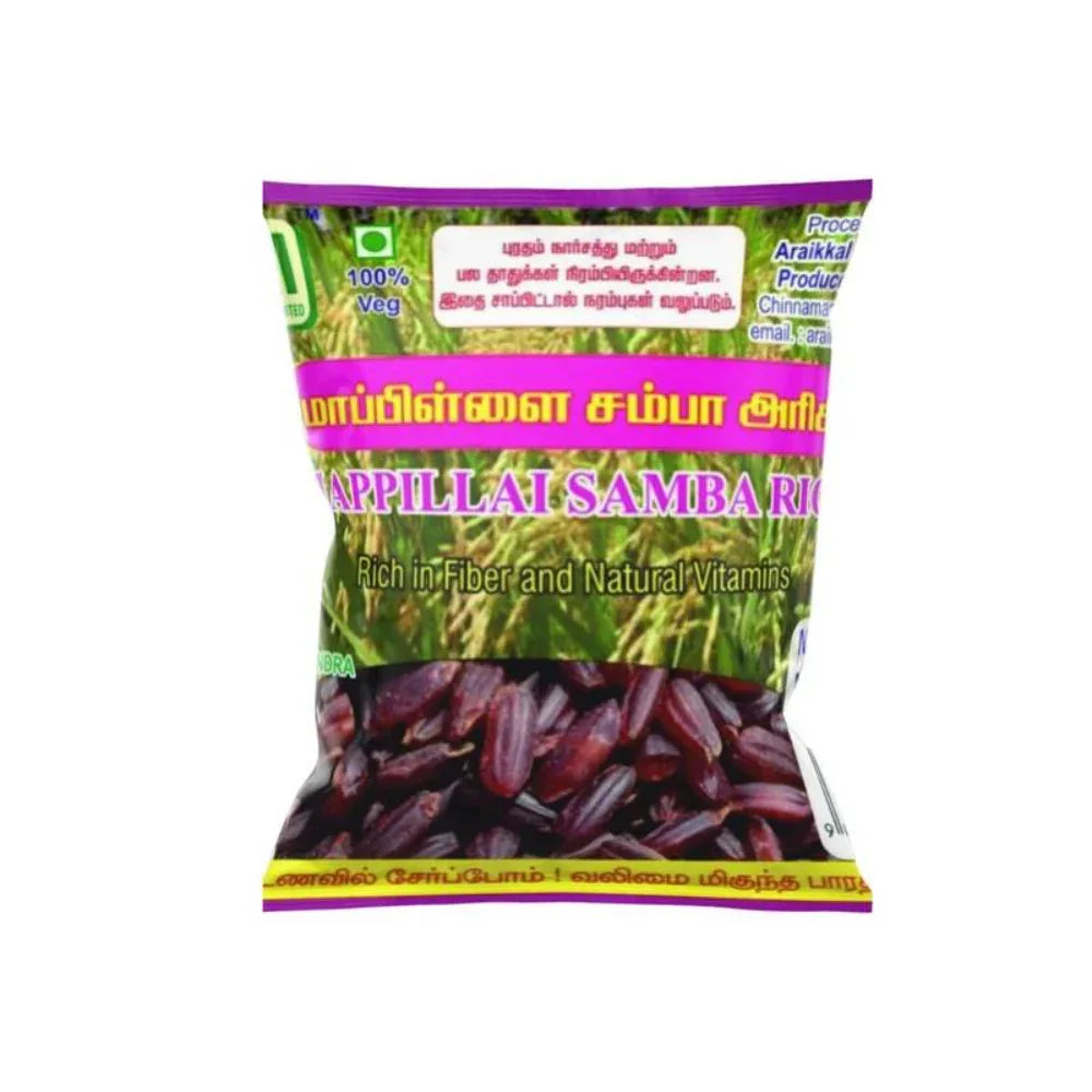 Araikkal Mapillai Samba Rice - 500 g ( Pack of 2 ) - Orgoshops