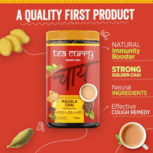 Teacurry Masala Chai – Masala Chai For Immunity, Cold And Body Pain(100 Grams) - Orgoshops