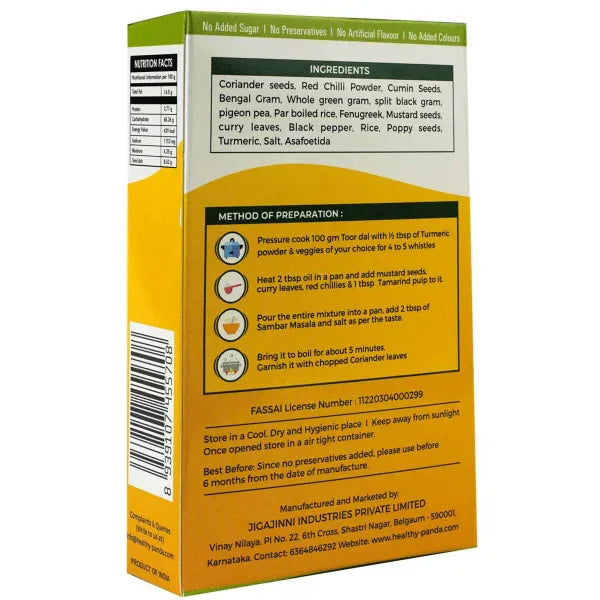 Healthy Panda : Sambar Masala Powder - Orgoshops