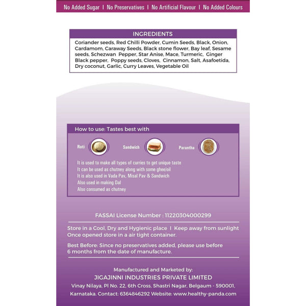 Healthy Panda : Onion Garlic Masala