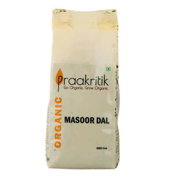 Praakritik Organic Masoor Dal-1kg - Orgoshops
