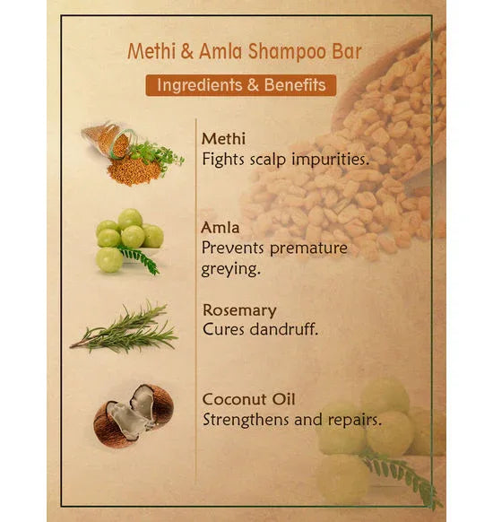 Ancient Living Methi and Amla Shampoo Bar - Orgoshops