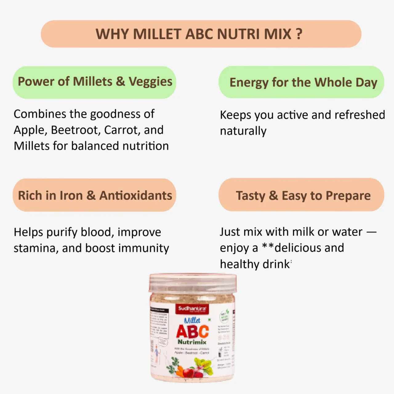 Sudhantira Millet ABC Health Mix - 200g - Orgoshops