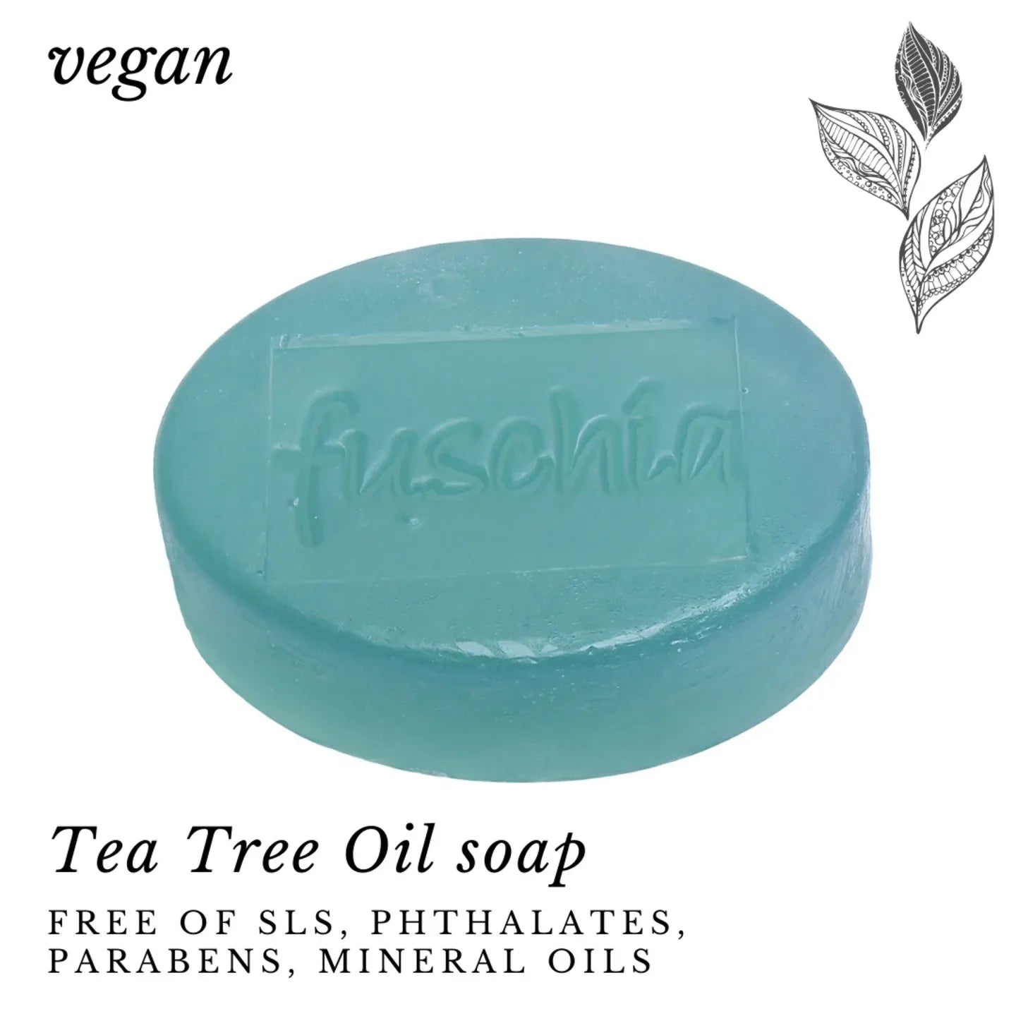 Fuschia - Tea Tree Oil Natural Handmade Herbal Soap - 100g - Orgoshops