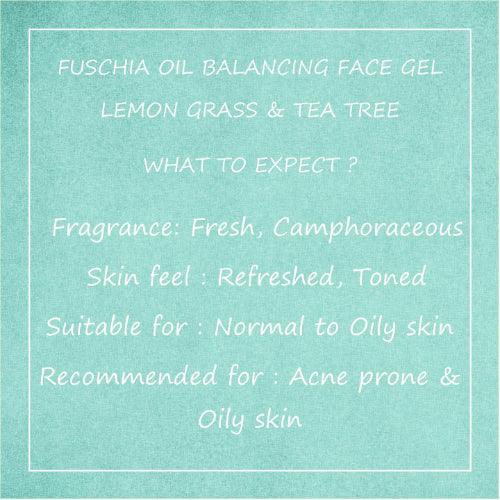 Fuschia Oil Balancing Face Gel - Lemongrass & Tea Tree - Orgoshops