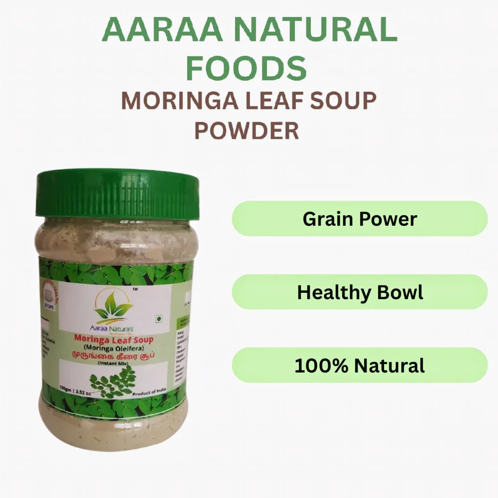 Aaraa Natural Moringa Leaf Soup / Moringa Oleifera / Moringa Instant Mix - 100 g - Orgoshops