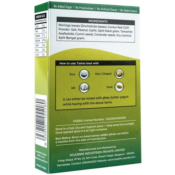 Healthy Panda Moringa chutney Powder - 300 g (100g Pack of 3) - Orgoshops