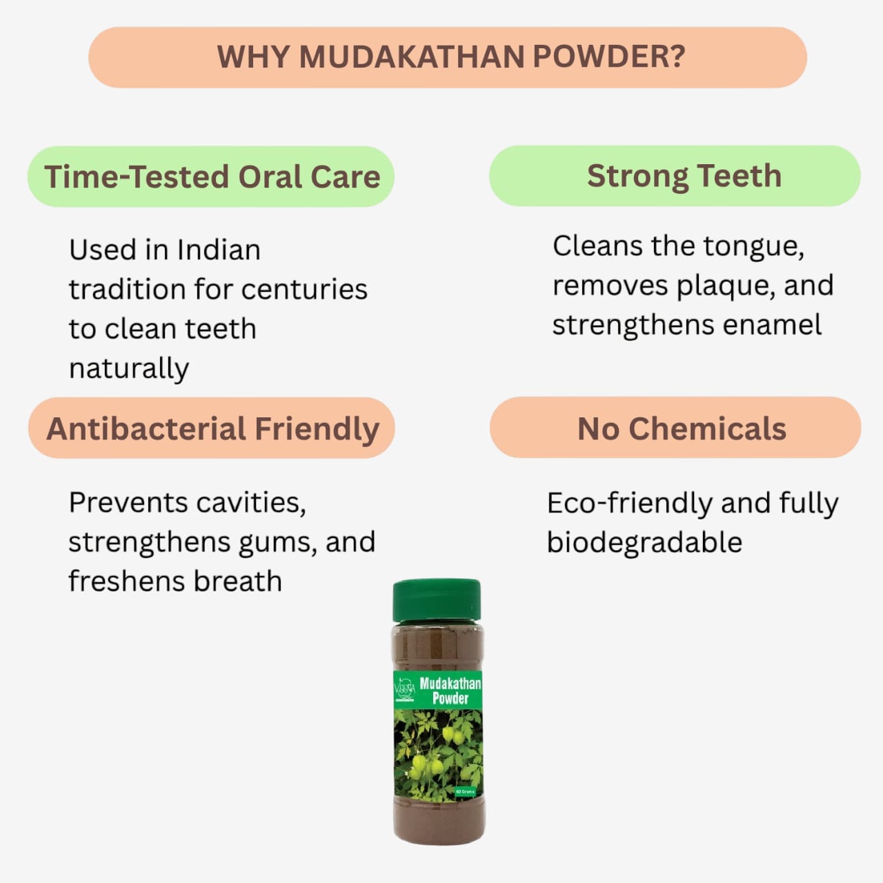 Veena Mudakathan Powder - 60g ( Pack of 3 )