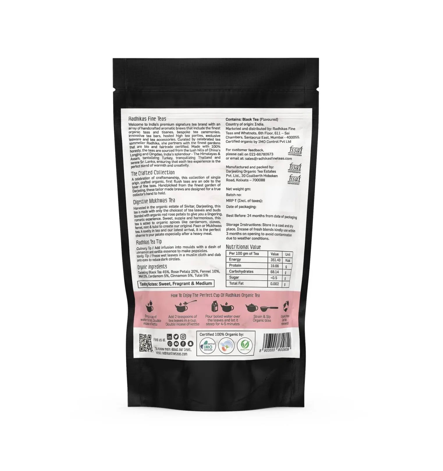 Digestive mukhwas Tea | Cold & Hot Brew | (50 gm) Makes 25 Cups - Orgoshops