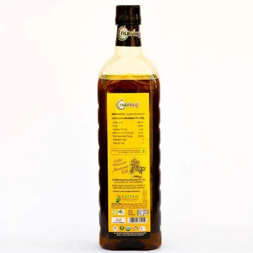 Nutriorgo Certified Organic Mustard Oil - 1000ml - Orgoshops