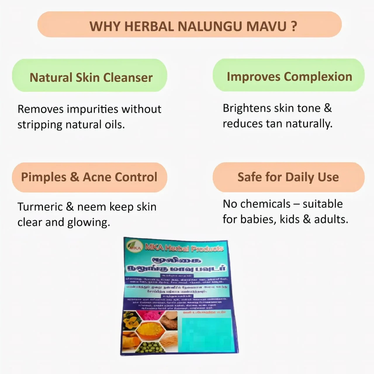 MKA Herbal Nalangu Maavu Powder / Nalangu Maavu - 100 g (Pack of 2) - Orgoshops