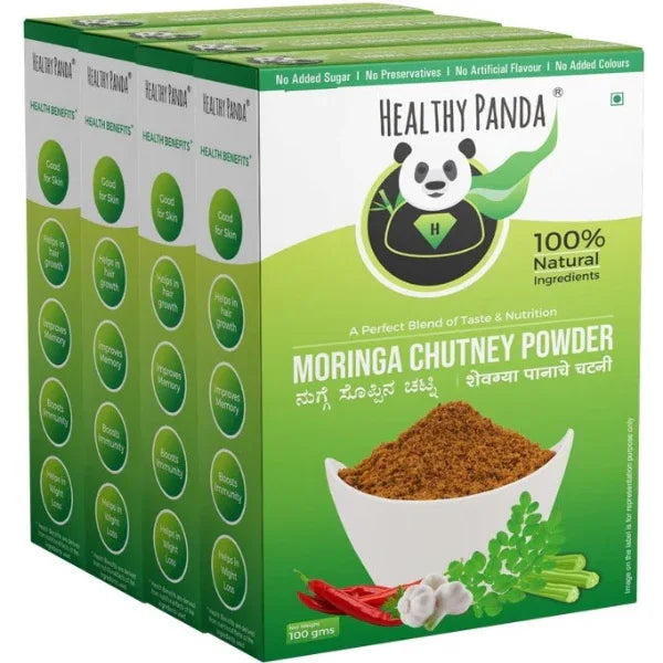 Healthy Panda Moringa chutney Powder - 300 g (100g Pack of 3) - Orgoshops