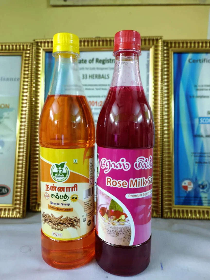 Buy Organic Rose Milk Sharbath Online in India | 33 Herbals - Orgoshops
