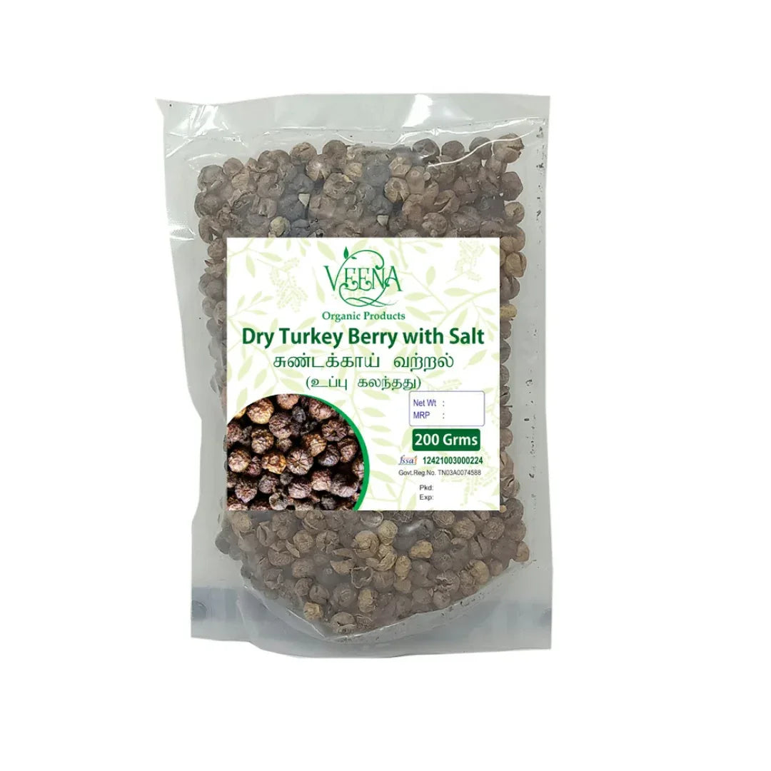 Veena Dry Turkey Berry Salt Added - 150g ( Pack of 2 ) - Orgoshops
