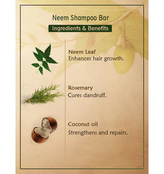 Ancient Living Neem Shampoo Bar - 50 g - Orgoshops