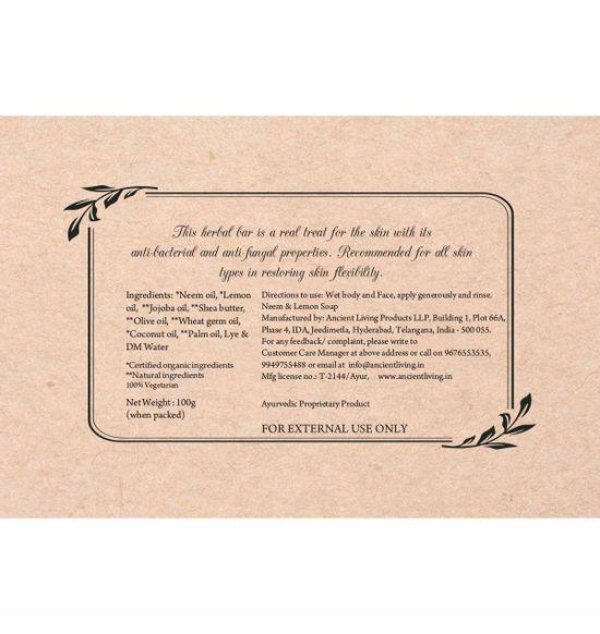 Neem & Lemon Luxury Handmade Soap -100gm(pack of 3) - Orgoshops