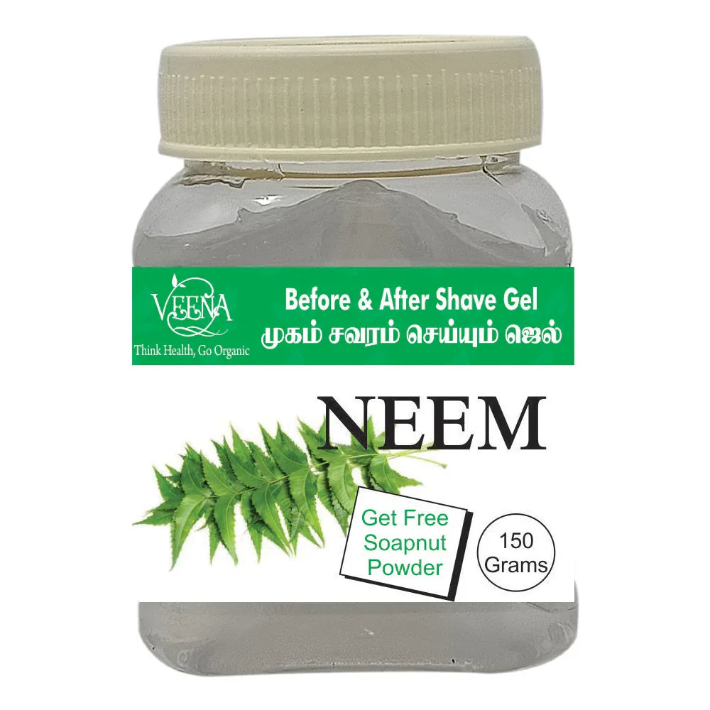 Veena : Products Before and After Shaving Gel ( Neem with Free Soapnut Powder ) - 150g (Pack Of 2 ) - Orgoshops