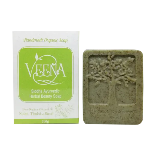 Veena Neem & Thulsi Natural Essential Oil Soap - 100 g ( Pack of 3 ) - Orgoshops