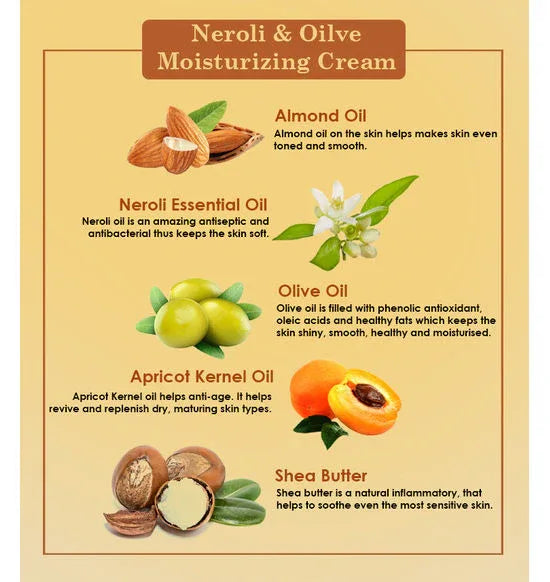 Ancient Living Neroli and Olive Moisturizing cream - 30 grams - Orgoshops