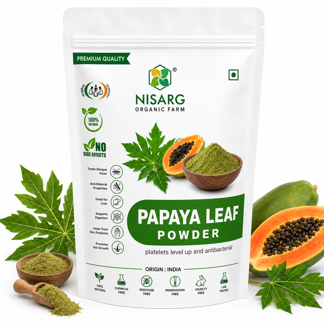 Nisag Organic Farm Papaya Leaf Powder