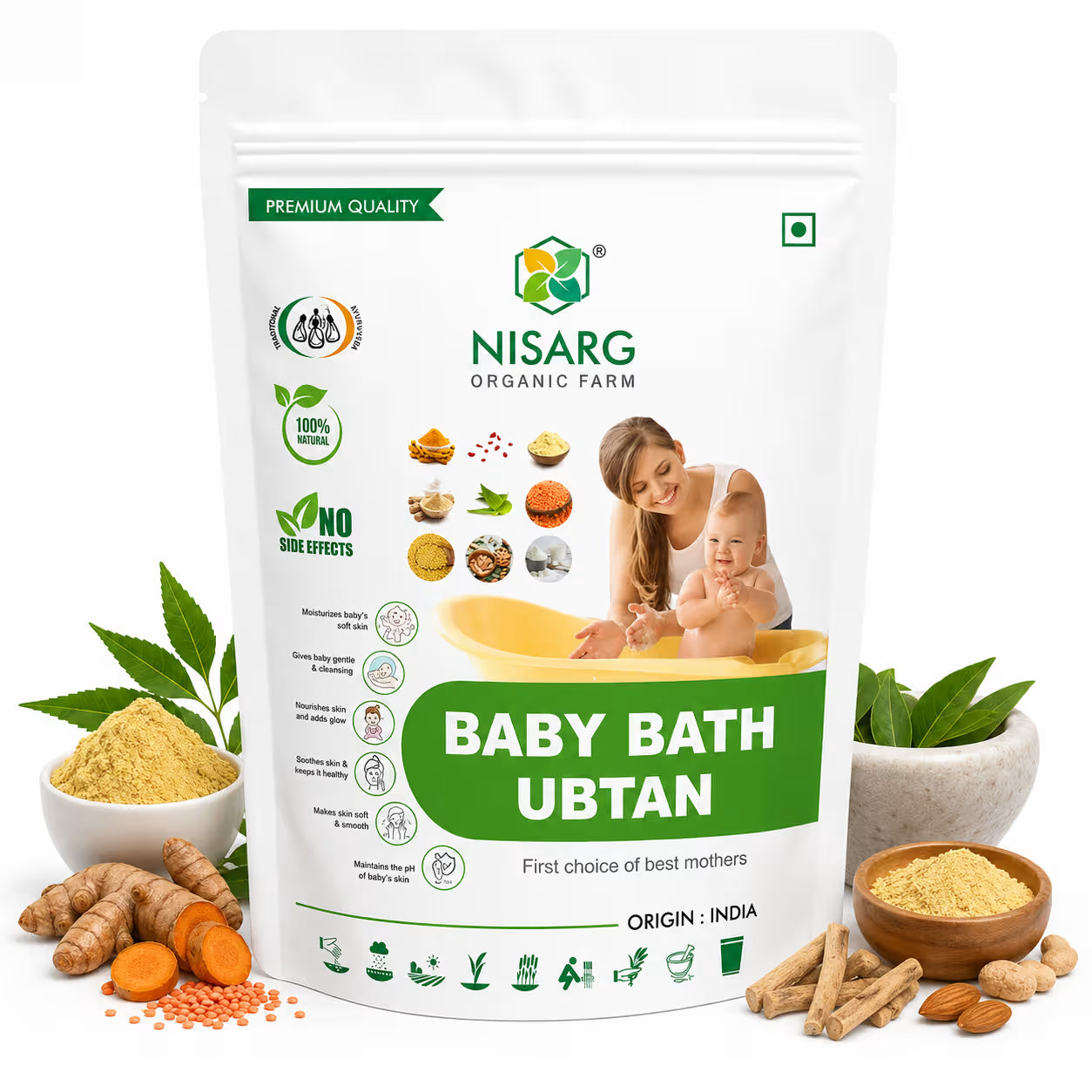 Nisarg Organic Farm Baby Bath Ubtan